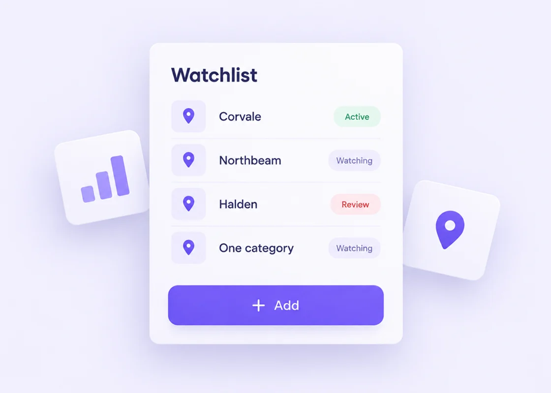 Build your competitive watchlist