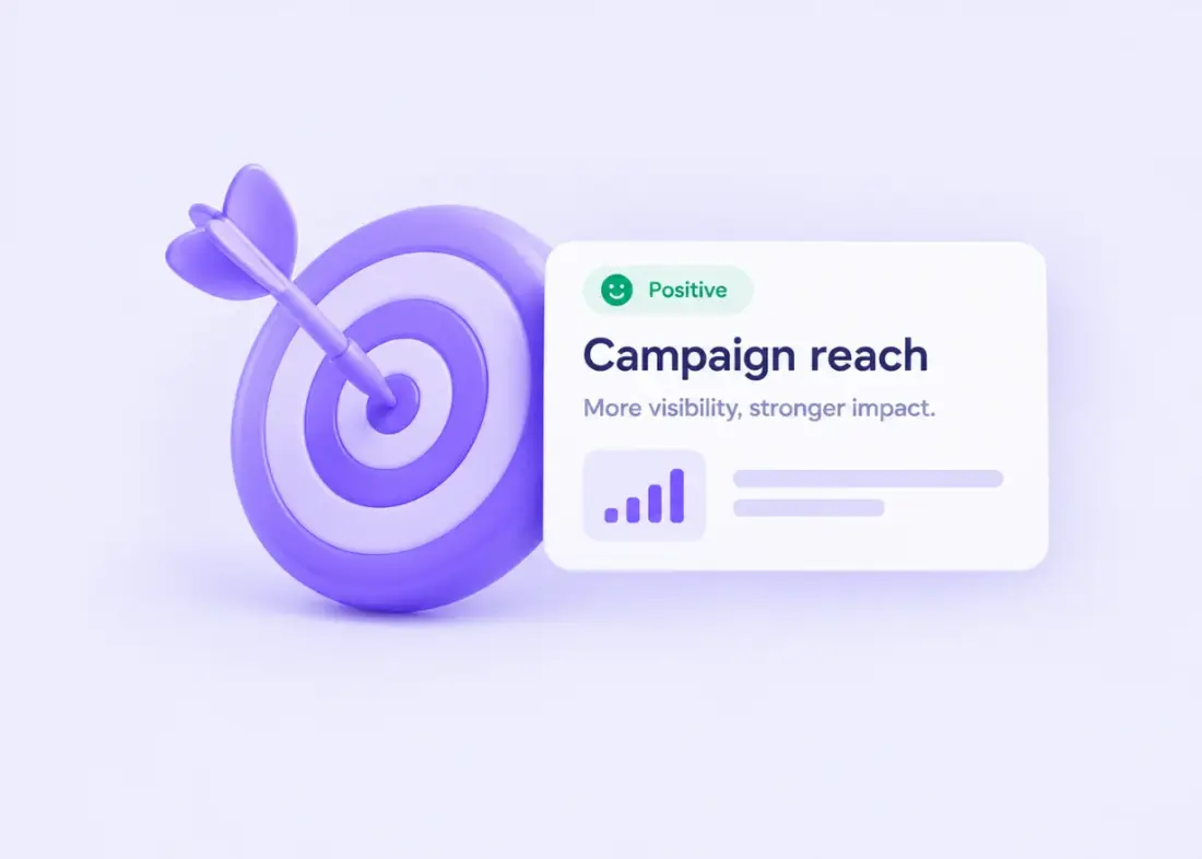 Campaign reach with positive sentiment